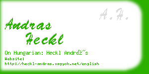 andras heckl business card